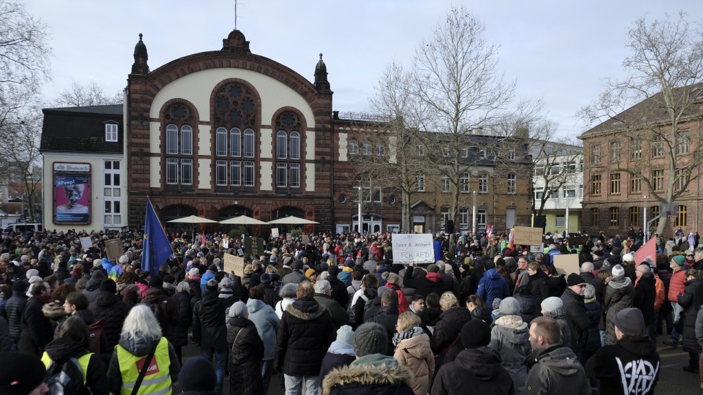 Demonstranten am Landwehrplatz