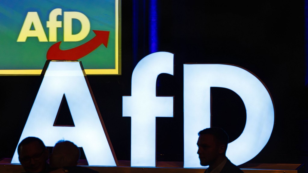 AfD-Logos bei einer Veranstaltung