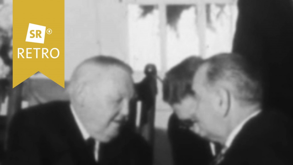 Ludwig Erhard und Lyndon B. Johnson im Gespräch